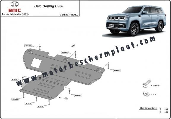 Motor  Beschermplaat voor Baic Beijing BJ60 - Aluminium