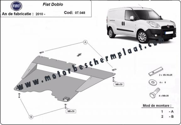 Motor, Versnellingsbak en Radiator Beschermplaat voor Fiat Doblo