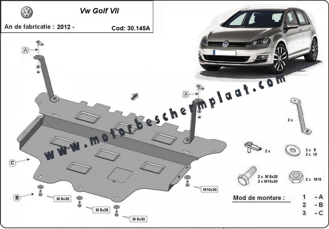 Vegetatie spade Airco Motor en Versnellingsbak Beschermplaat voor VW Golf 7 - automatische  versnellingsbak