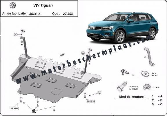 Motor, Versnellingsbak en Radiator Beschermplaat voor Vw Tiguan