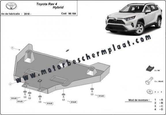 Differentieel Beschermplaat voor Toyota RAV 4 Hybrid