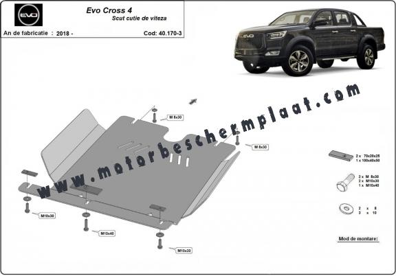 Versnellingsbak Beschermplaat voor Evo Cross 4