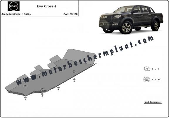 Brandstoftank Beschermplaat voor Evo Cross 4