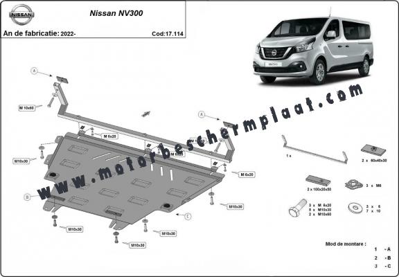 Motor Beschermplaat voor Nissan NV300