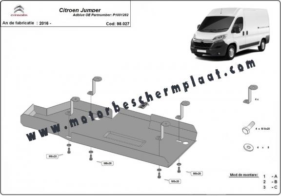 AdBlue tank Beschermplaat voor Citroen Jumper