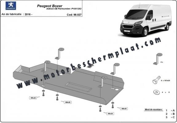 AdBlue tank Beschermplaat voor Peugeot Boxer P1001282