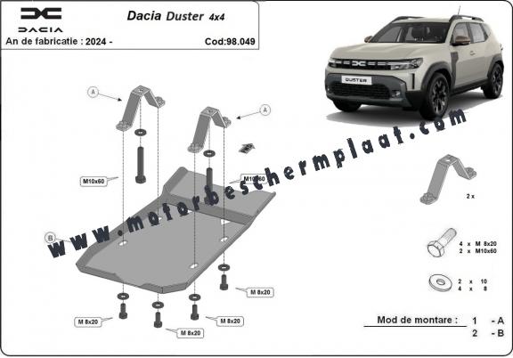 Differentieel Beschermplaat - voor Dacia Duster 4x4