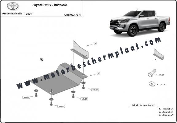 DPF sensoren  Beschermplaat voor Toyota Hilux