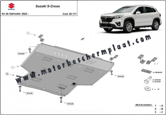 Motor, Versnellingsbak   aluminium Beschermplaat voor Suzuki S-Cross