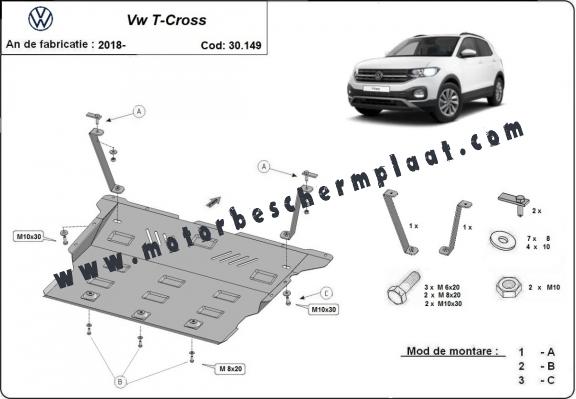 Motor en Versnellingsbak Beschermplaat voor VW T-Cross