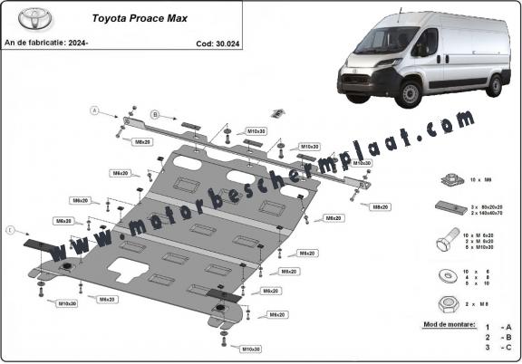 Motor Beschermplaat voor Toyota Proace Max