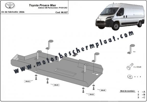 AdBlue tank Beschermplaat voor Toyota Proace Max - P1001282