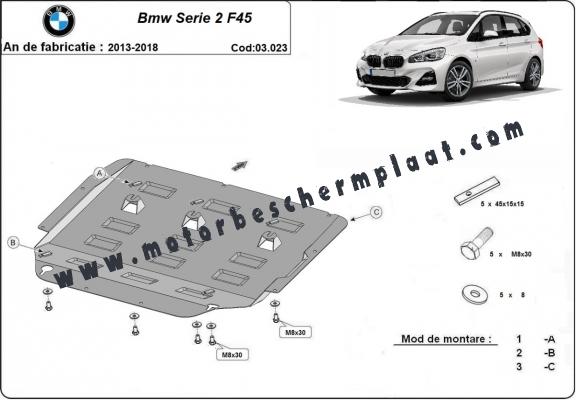 Motor, Versnellingsbak en Radiator Beschermplaat voor  BMW Seria 2 F45