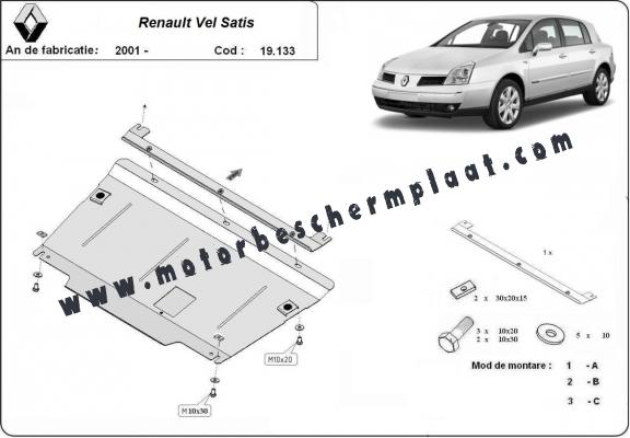 Motor en Versnellingsbak Beschermplaat voor Renault Vels Satis