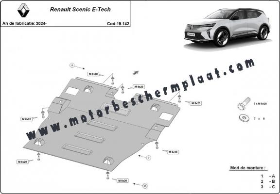 Motor, Versnellingsbak en Radiator Beschermplaat voor Renault Scenic E-Tech