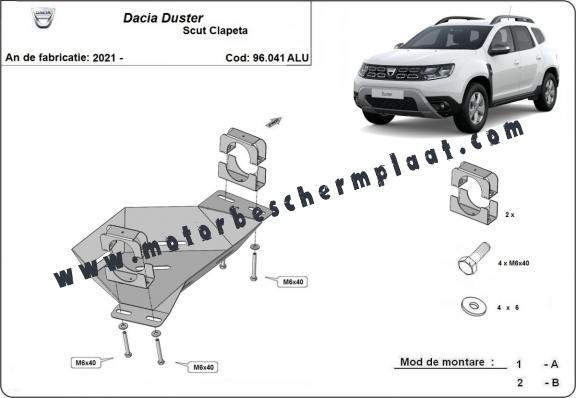 EGR-klep Beschermplaat voor Dacia Duster Aluminium