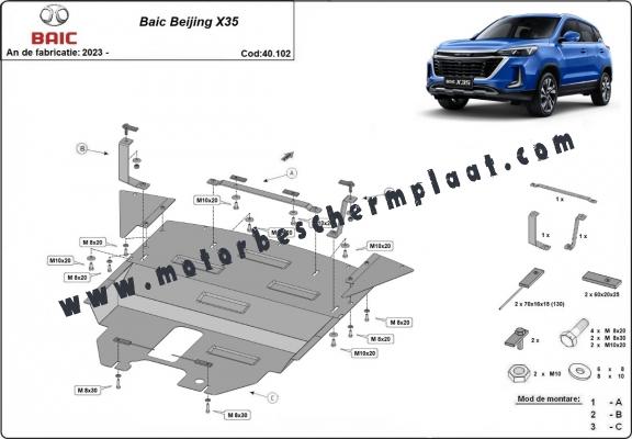 Motor Beschermplaat voor Baic Beijing X35