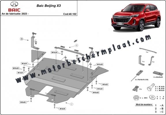 Motor Beschermplaat voor Baic Beijing X3