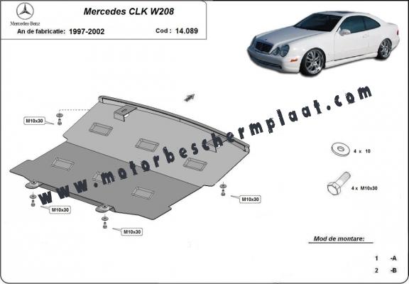 Motor en Radiator Beschermplaat voor Mercedes CLK W208