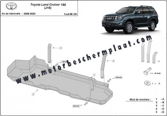 Brandstoftank Beschermplaat voor Toyota Land Cruiser J150