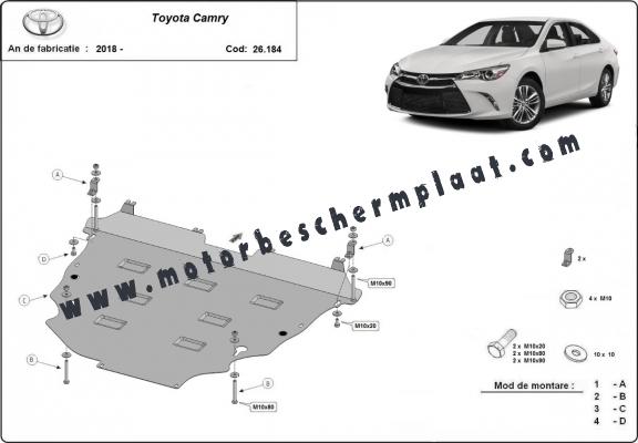 Motor, Versnellingsbak en Radiator aluminium Beschermplaat voor Toyota Camry