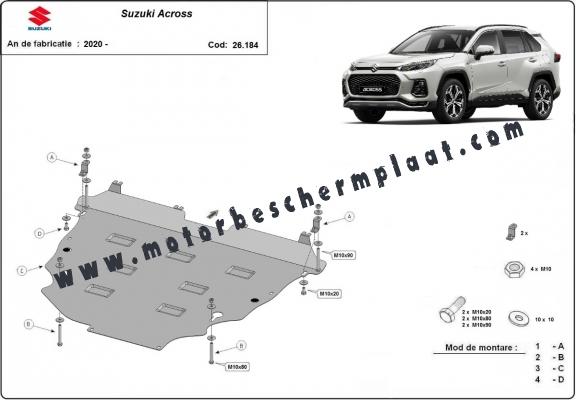 Motor, Versnellingsbak en Radiator aluminium Beschermplaat voor Suzuki Across