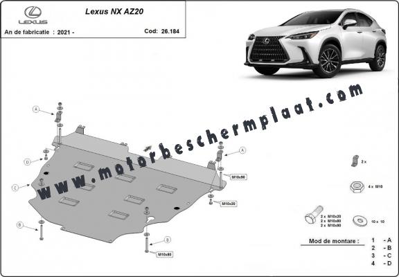 Motor, Versnellingsbak en Radiator  aluminium Beschermplaat voor Lexus NXAZ20