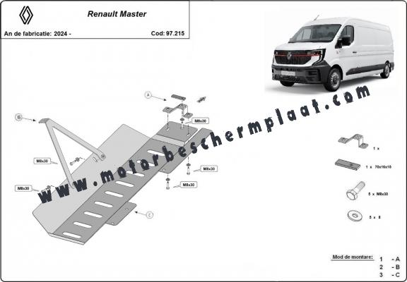 EGR, system STOP&GO, Catalizator Beschermplaat voor Renault Master 4