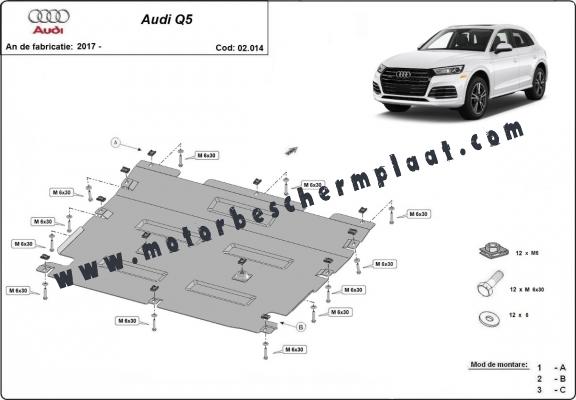 Motor en Radiator Beschermplaat voor Audi Q5